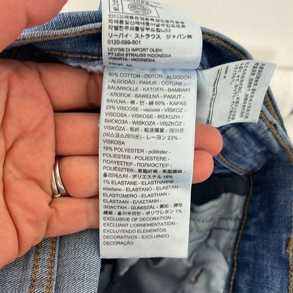 Levis 724 Distressed High Rise Straight Crop Jeans - Picture 9 of 10